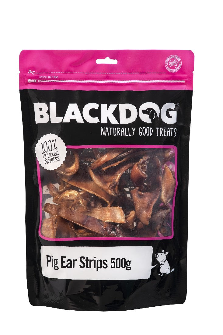 Blackdog Pig Ear Strips 500g