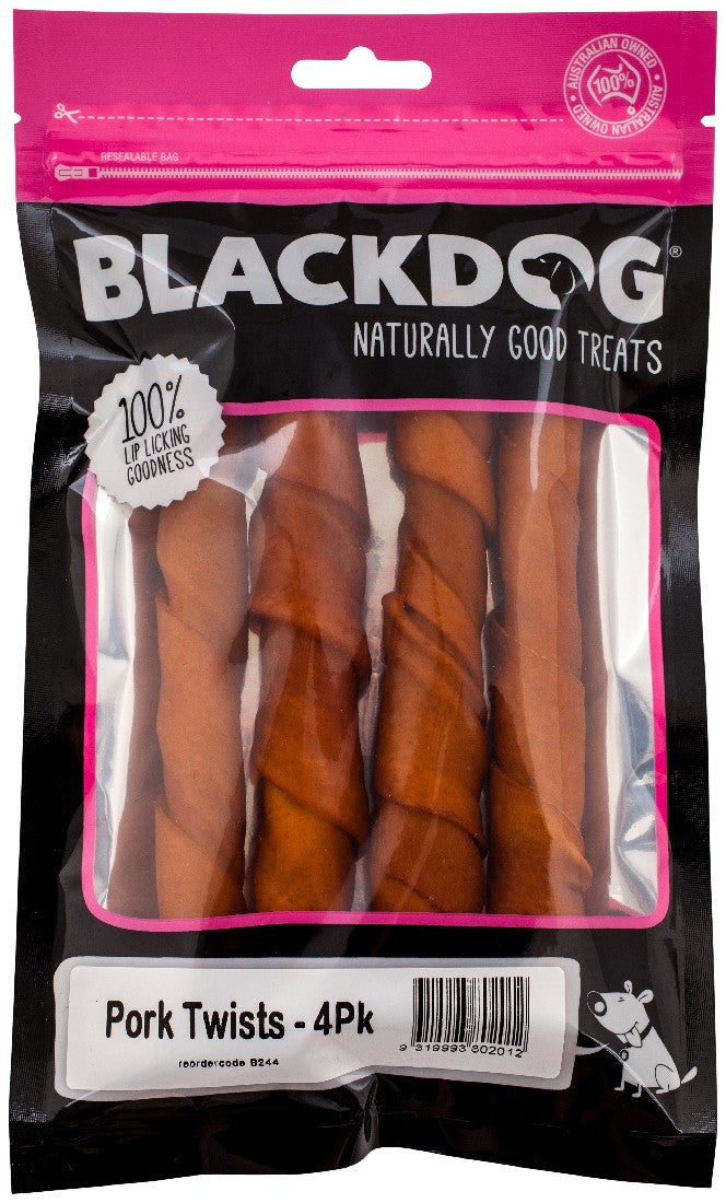 Blackdog Pork Twists 4 Pk