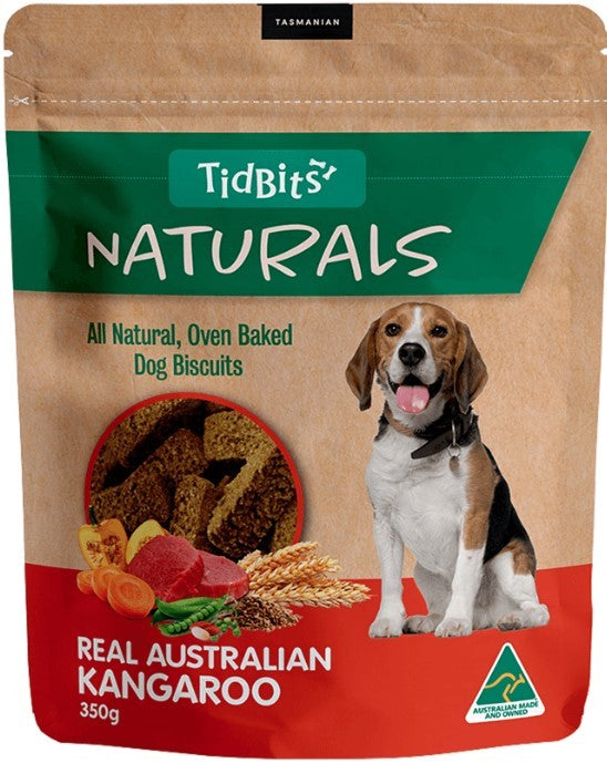 Tidbits Naturals Kangaroo Dog Biscuits 350g