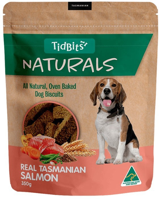 Tidbits Naturals Salmon Dog Biscuits 350g