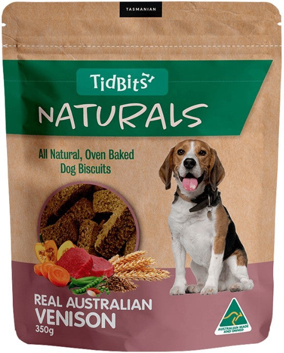 Tidbits Naturals Venison Dog Biscuits 350g