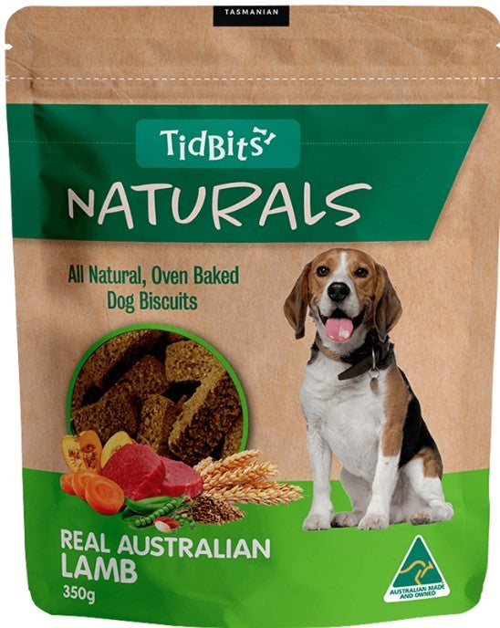 Tidbits Naturals Lamb Dog Biscuits 350g