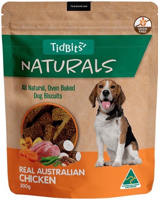 Tidbits Naturals Grain Free Chicken Dog Biscuits 300g