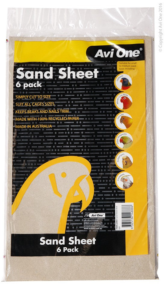 Avi One Sand Sheet Bird 6 Pk
