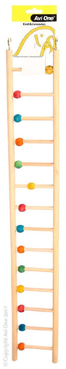 Avi One Bird Ladder 14 Rung With Beads