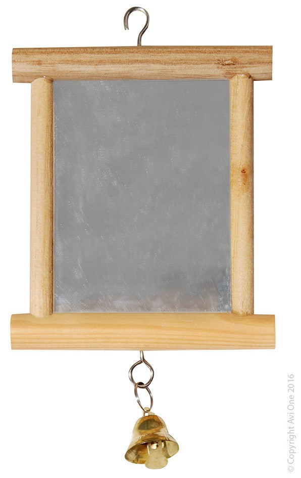 Avi One Wood Framed Mirror W/bell