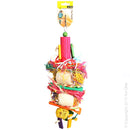 Avi One Bird Toy Loofa With Rattan Ball And Wood