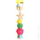 Avi One Bird Toy Rattan Star & Balls 27cm