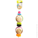 Avi One Bird Toy Rattan Balls With Discs