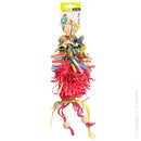 Avi One Bird Toy Raffia Pom Pom With Beads