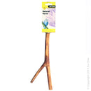 Avi One Bird Perch Natural Wood 25cm