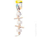 Avi One Bird Toy Wooden Blocks & Pumice Rope
