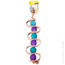 Avi One Bird Toy Beads & Leather Strip 22490