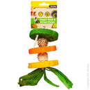 PET ONE VEGGIE ROPE AND STRAW CHEW HANGING HULA