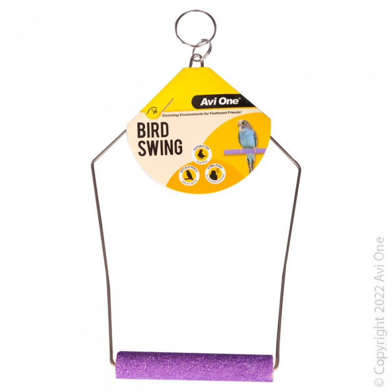 Avi One Bird Toy Triangle Swing With Sand Perch Small