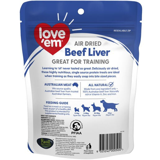 Love Em Air Dried Beef Liver 90g