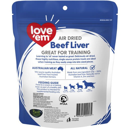 Love Em Air Dried Beef Liver 200g