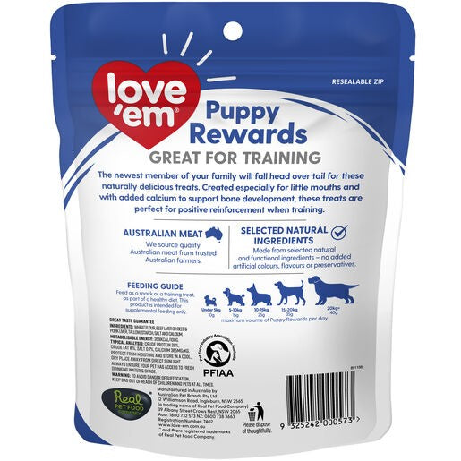 Love Em Dog Treats Liver Puppy Rewards 200g
