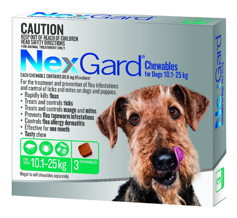 NEXGARD for DOGS 10-25KG 3 CHEWS