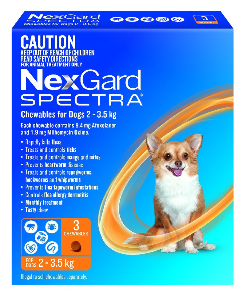 NEXGARD SPECTRA for DOGS 2-3.5KG 3 CHEWS