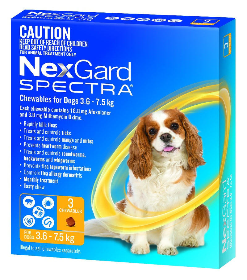 NEXGARD SPECTRA for DOGS 3.6-7.5KG 3 CHEWS