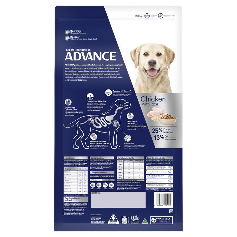 Advance Adult Dog Large Breed Healthy Weight Chicken 13kg