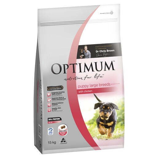 Optimum Puppy Large Breed Chicken 15kg * Store Pick Up Or Local Delivery Only *
