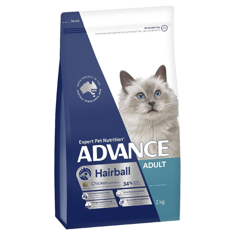 Advance Adult Cat Dry Food Hairball Chicken With Rice 2kg
