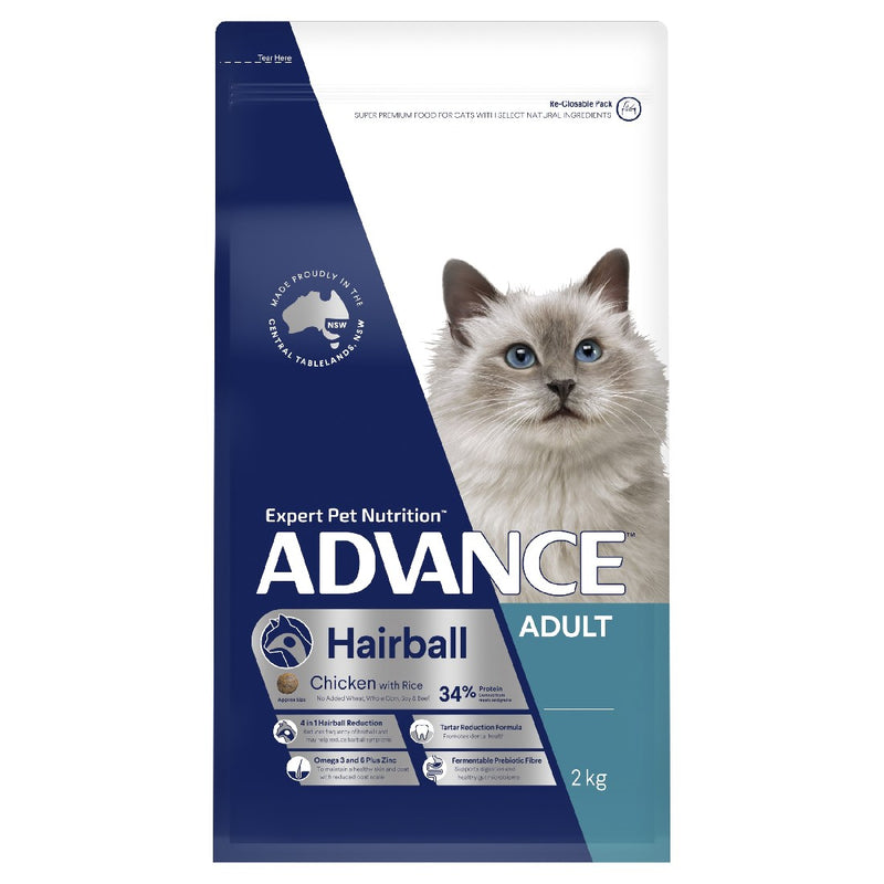 Advance Adult Cat Dry Food Hairball Chicken With Rice 2kg