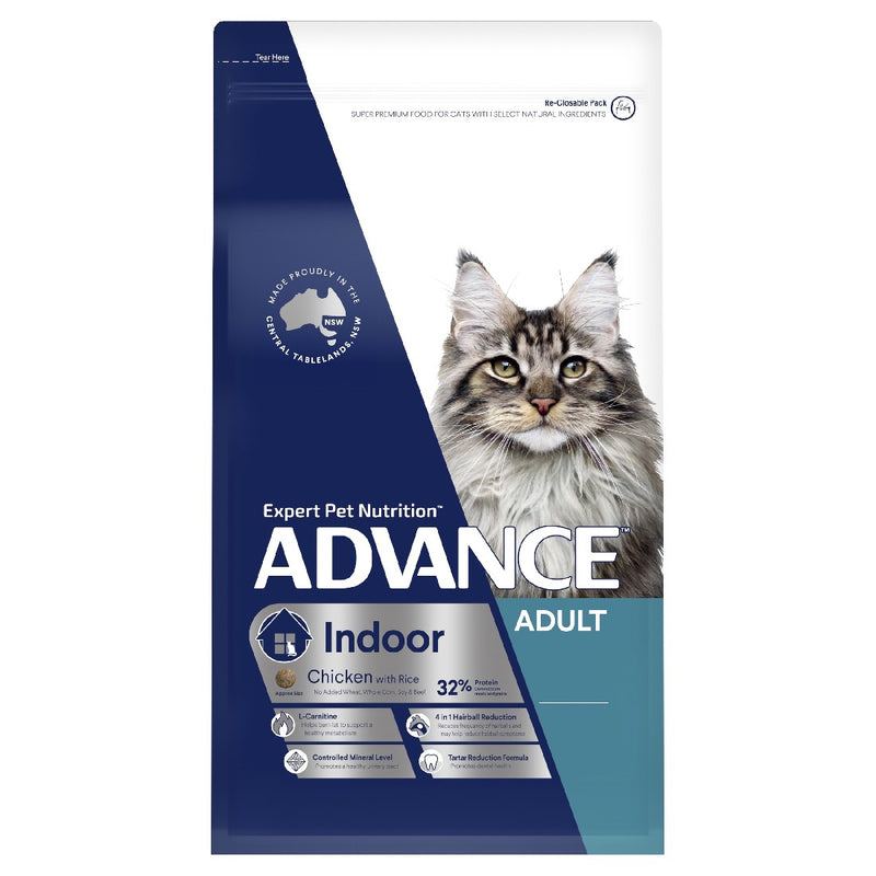Advance Adult Cat Dry Food Indoor Chicken With Rice 2kg