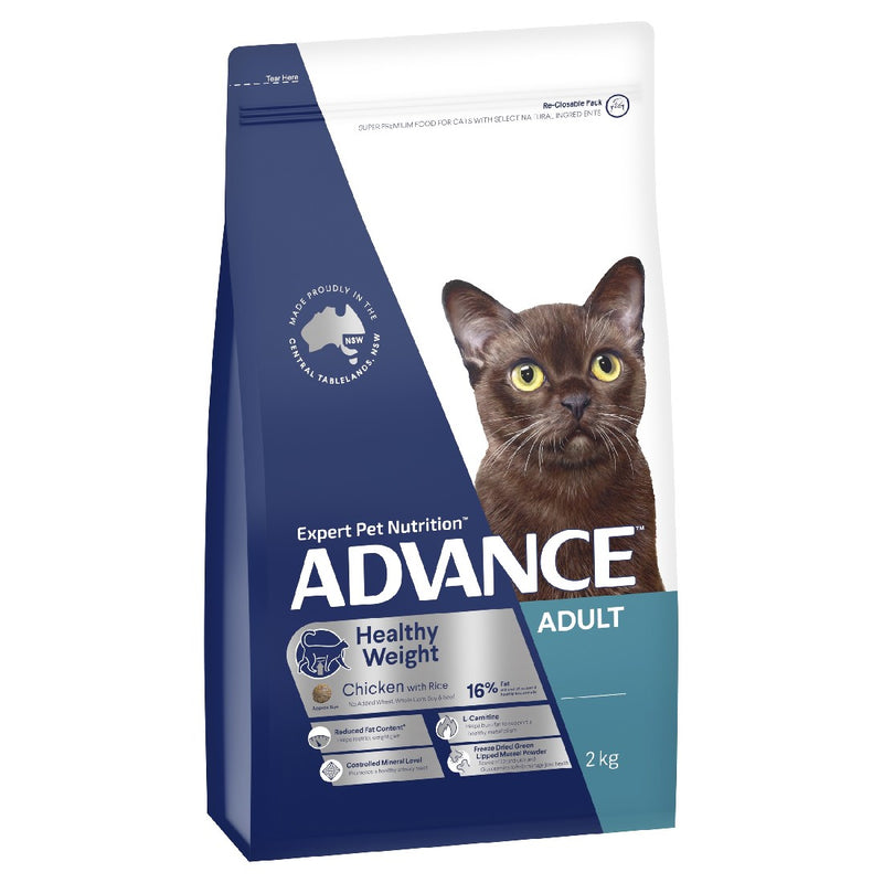 Advance Adult Cat Healthy Weight Chicken With Rice 2kg