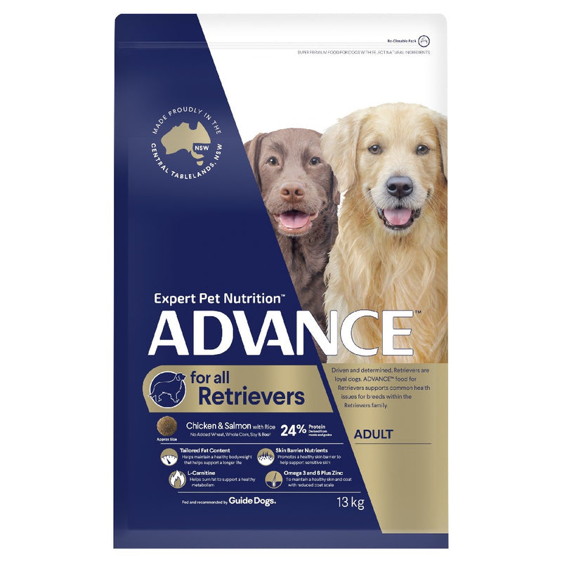 Advance Adult Dog Food For Labrador And Retrievers Chicken And Salmon 13kg