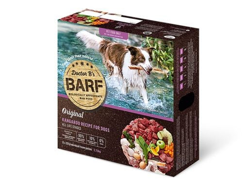 Doctor B's Barf Kangaroo Recipe Frozen Dog Food 12 Pack