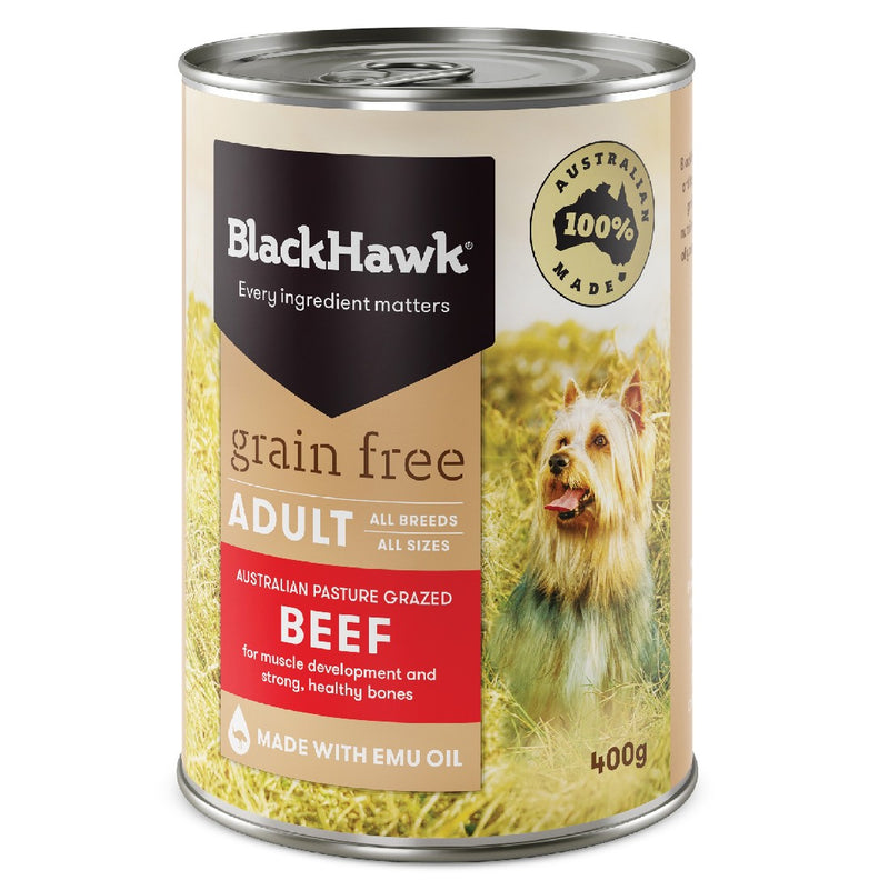 Black Hawk Grain Free Adult Dog Beef 400g