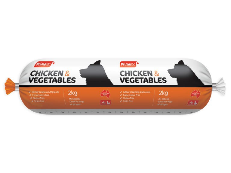 Prime100 Cooked Roll Chicken & Veg 2kg * Store Pick Up Or Local Delivery Only *