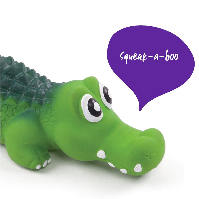 Kazoo Dog Toy Latex Crocodile