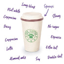 Kazoo Dog Toy Latex Coffee Cup