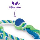 Kazoo Dog Toy Twisted Rope Sling Tennis Ball
