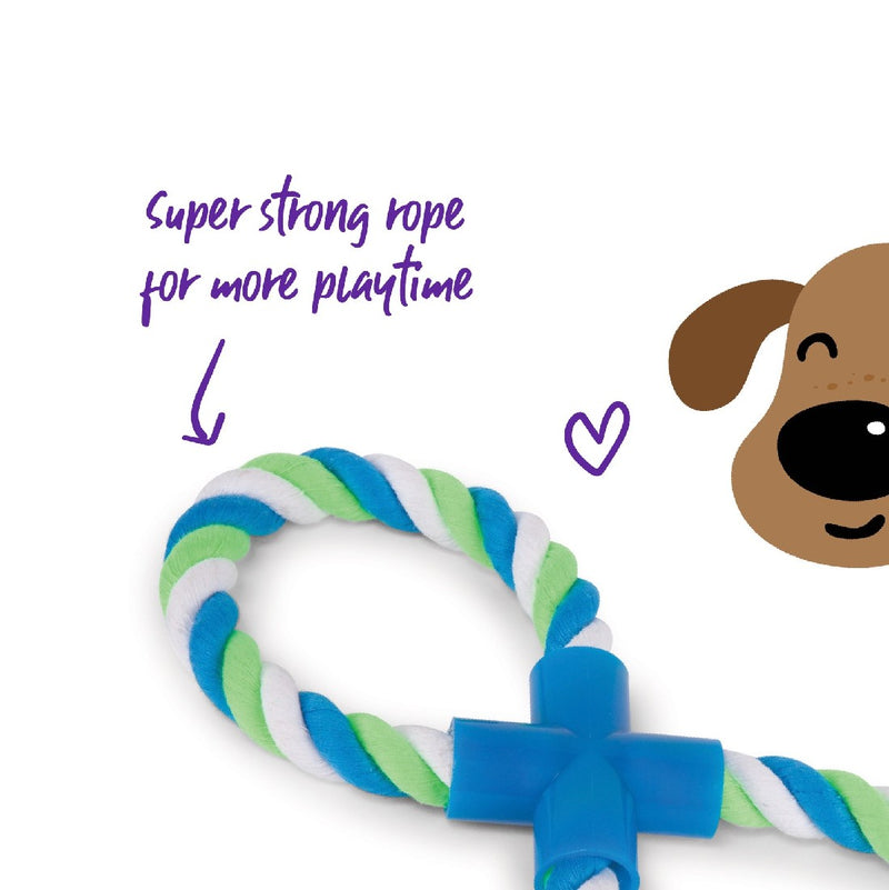 Kazoo Dog Toy Twisted Rope Figure 8 Tug