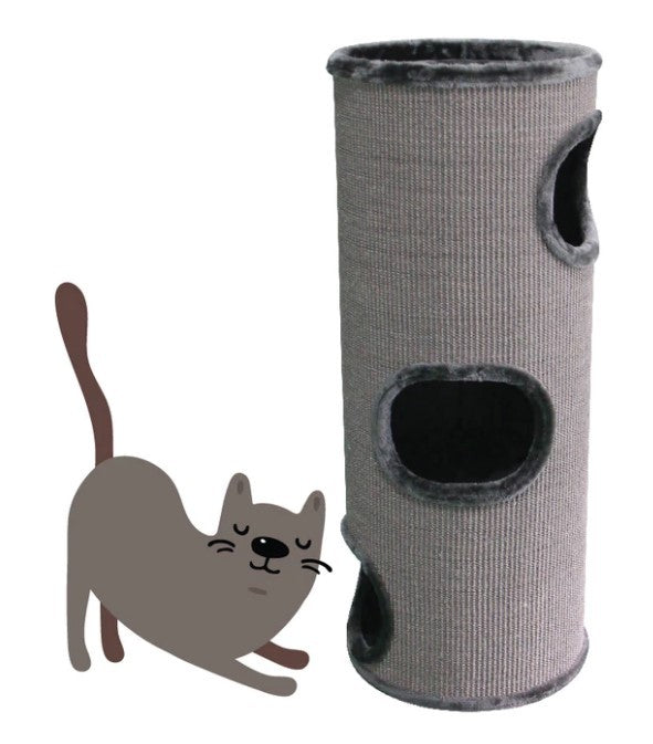 Kazoo Scratch Kitty Peek A Boo Tunnel Charcoal Plush * Store Pick Up Or Local Delivery Only *