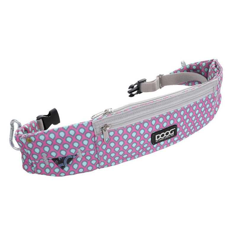 DOOG WALKIE BELT LUNA PINK with TEAR DROPS DOG WALKING BELT