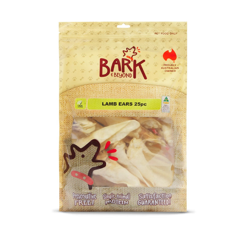 Bark & Beyond Lamb Ears Dog Treats 25pc