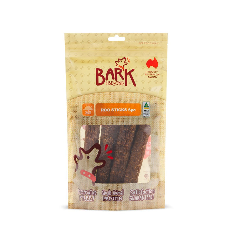 Bark & Beyond Roo Sticks Dog Treats 6pc